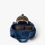 FENDI Fendi Spy Small Blue FF flocked denim quilted bag - Image 2